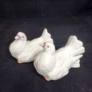 Porcelain Doves Set Of 2 Milamo Sculpture By Eda Mann